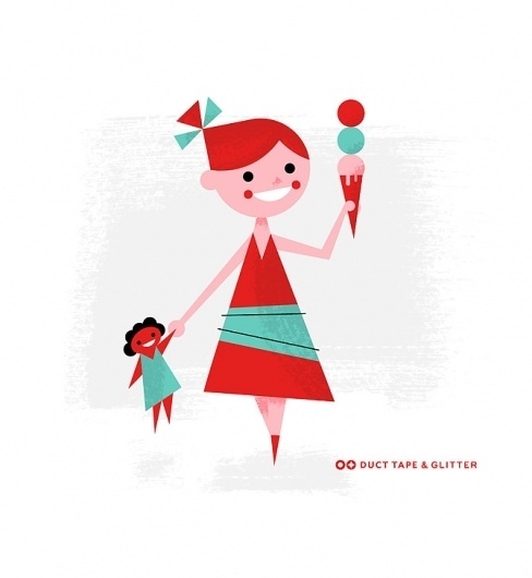 Blog | Duct Tape and Glitter #girl #cream #doll #little #illustration #mid #century #modernism #ice