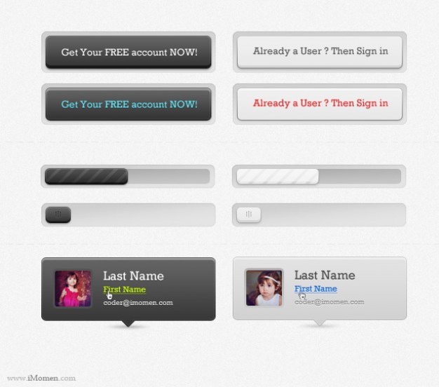 Sign up web elements psd material Free Psd. See more inspiration related to Black, Web, Sign, White, Bar, Elements, Buttons, Gray, Scroll, Psd, Web elements, Web button, Progress bar, Material, Up, Progress, Sign up, Horizontal, Scroll bar and Tooltip on Freepik.