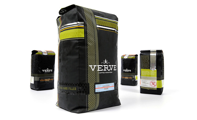 Verve, black, packaging, package, modern, bag