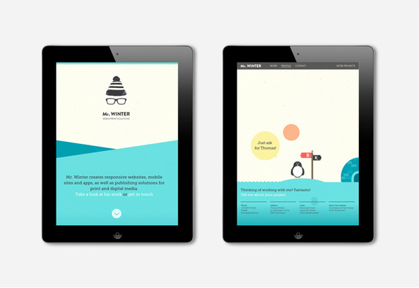 Mr. Winter #ipad #responsive #mrwinter #website #illustration #identity #logo #winter