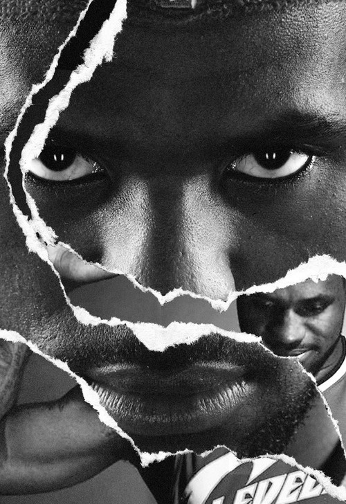 Tim + TimLeBron James, Nike BasketballCollage, 2010, with and for Hort #basketballcollage #timlebron #hort #tim #james #nike #2010