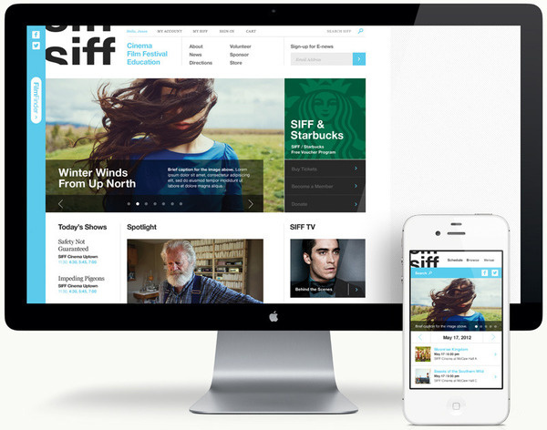 SIFF Kyle Gabouer Design #website #film festival