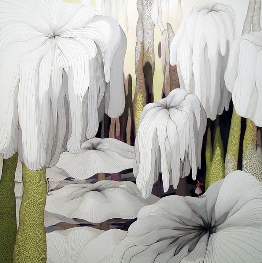 The mind is not contained to the cranium. It's province is of the infinite imaginative spirit. — Synaptic Stimuli #forest #illustration #flower #painting
