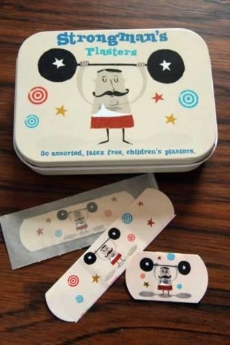 30 Assorted Strongman Plasters in Strongman Tin #packaging #plasters