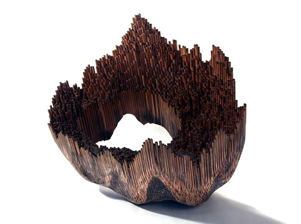 'IMPLEMENTS' BY JESSICA DRENK, A BOUQUET OF SCULPTED PENCILS #art #sculpture