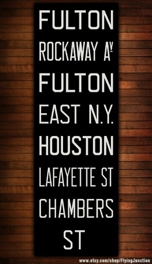 BROOKLYN & MANHATTAN New York City Vintage Look by FlyingJunction #signage #typography