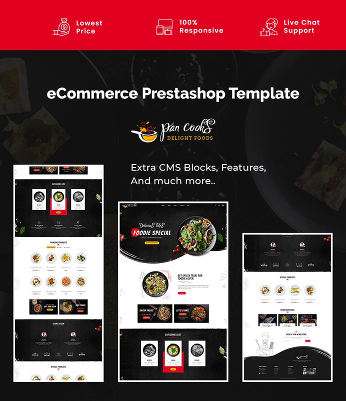 #Pan #Cooks - #Delight #Foods - #Prestashop #Responsive #Theme | #TemplateTrip #eCommerce #Website #Design #Template