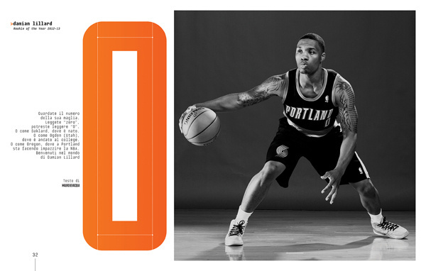 Rivista NBA / Spreads 2012 13 by Francesco Poroli #editorial