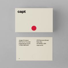 Capt by Bunch, United Kingdom. #branding #businesscards
