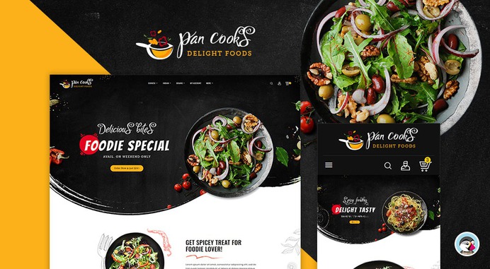 #Pan #Cooks - #Delight #Foods - #Prestashop #Responsive #Theme | #TemplateTrip #eCommerce #Website #Design #Template