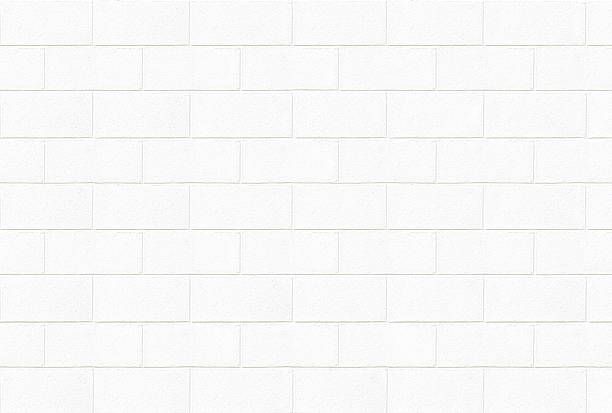 White concrete brick wall texture