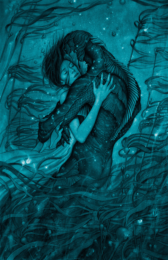 James Jean's finished poster for "The Shape of Water"