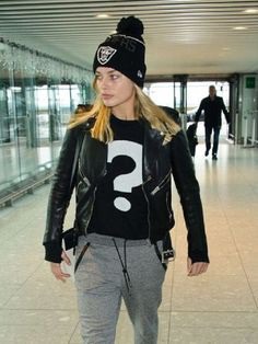 #MargotRobbie known for her roles in movies like #SuicideSquad and The Wall of #Wolfstreet is celebrating her 29th birthday today. #londonairport #margotjacket #fashion #happybirthday #celebration