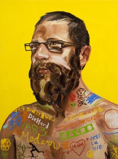 The Skateboarder - Erik Olson #tatoo #man #beard #painting