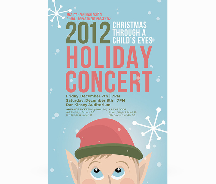 2012 Holiday Show Poster #elf #snow #christmas #holiday #poster #music
