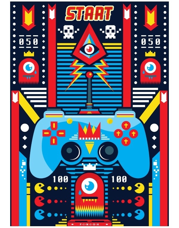 Play the Game! #red #start #alexandre #yellow #vetor #play #game