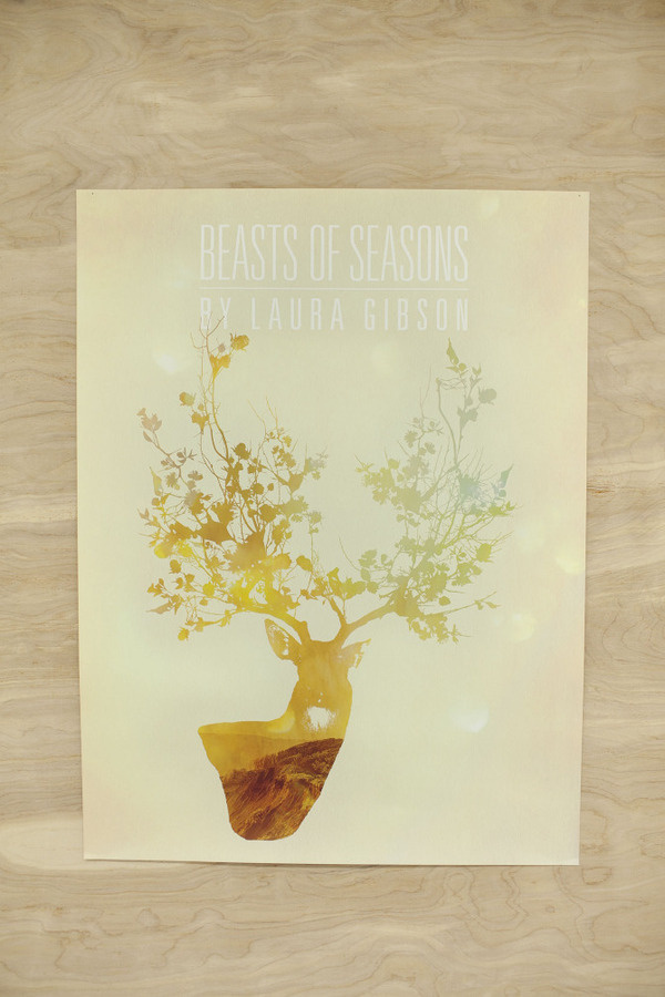 Beasts of Seasons Poster #deer #gig #color #gibson #bokeh #laura #poster #collage