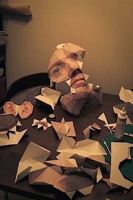 Papercraft Self Portrait - Josh Spear, Trendspotting #papercraft