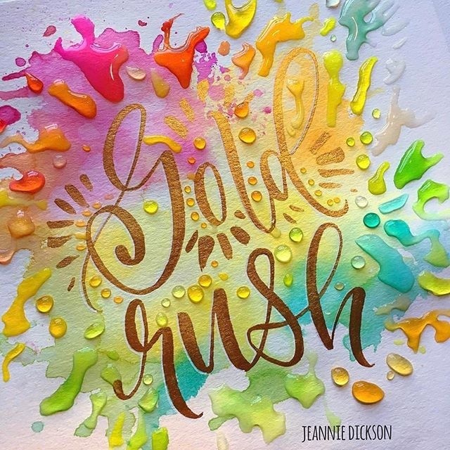 Gold rush type by @honeybopsdesigns #Designspiration #thatgoodtype
