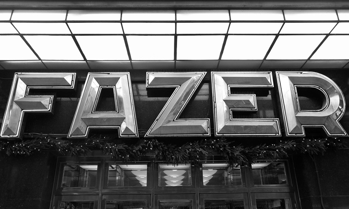 fazer cafe helsinki new modern blue typography type branding best beauty beautiful corporate design cup interior mindsparklemag www.mindspar