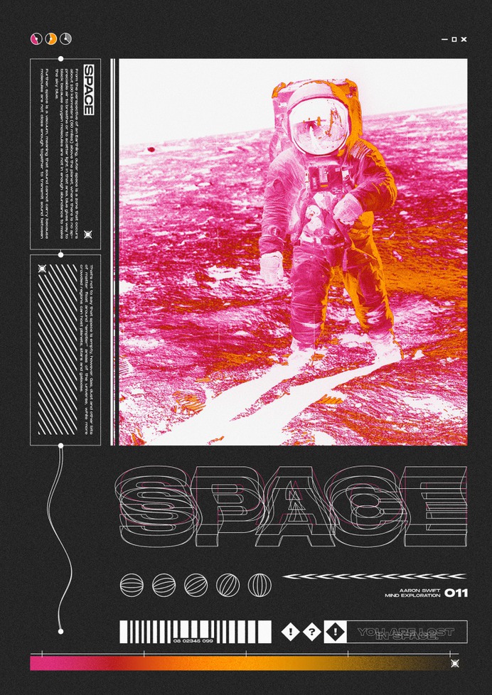 Space Glitch Poster Design