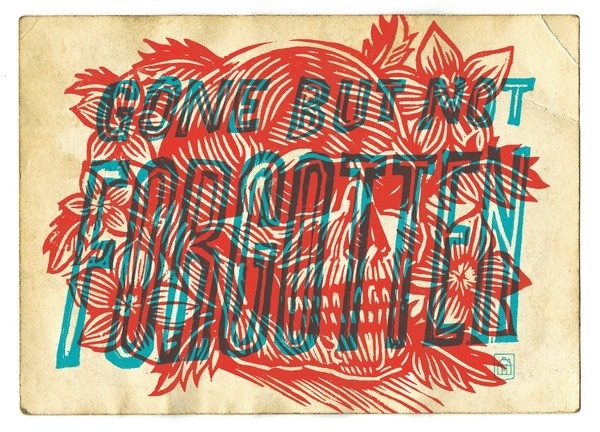 GUEST23 Curtis Jinkins_05_FRIDAY #red #cyan #paper #type #skull #blue #typography