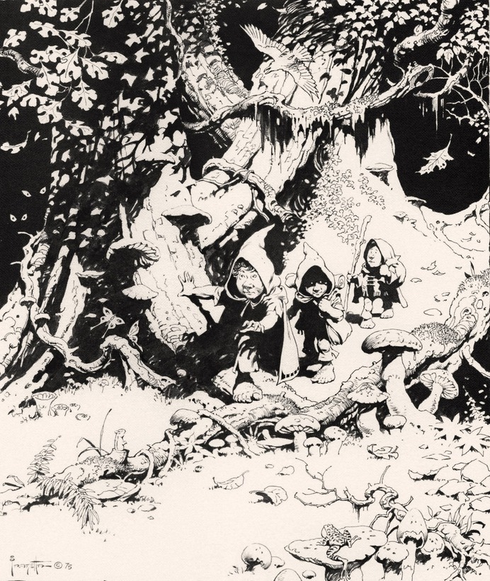 Illustrations from The Lord of the Rings Portfolio by Frank Frazetta (1975)