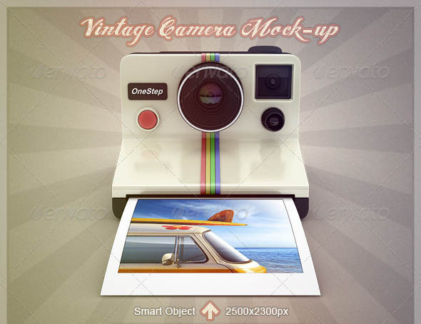 Camera Mockups PSD for Designer