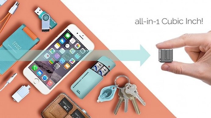 The tiny WonderCube is a compact, versatile accessory that offers 8 mobile essential functions on the go. #modern #design #product #industrial #innovative