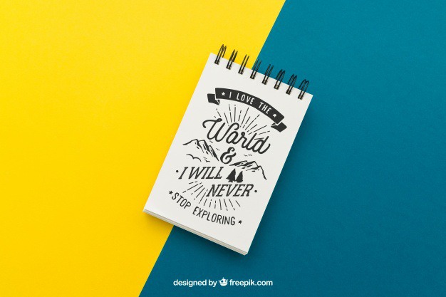 Notepad with quote on yellow and blue background Free Psd. See more inspiration related to Background, Mockup, Paper, Blue, Quote, Notebook, Yellow, Note, Mock up, Clean, Decorative, Notepad, Up, Typographic, Note paper, Composition and Mock on Freepik.