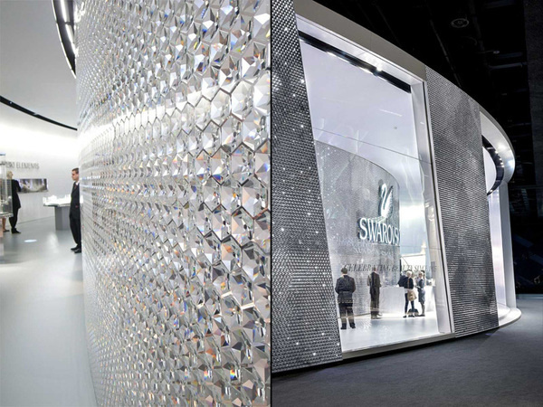 Swarovski stand by Tokujin Yoshioka, Basel Switzerland exhibit design #diamonds #glitter