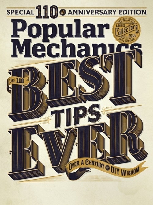Typeverything.com Popular Mechanics Cover #lettering #typeverything #publication #magazine #typography