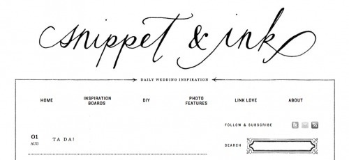 The New Snippet & Ink! | Oh So Beautiful Paper #wedding #print #cards #invites