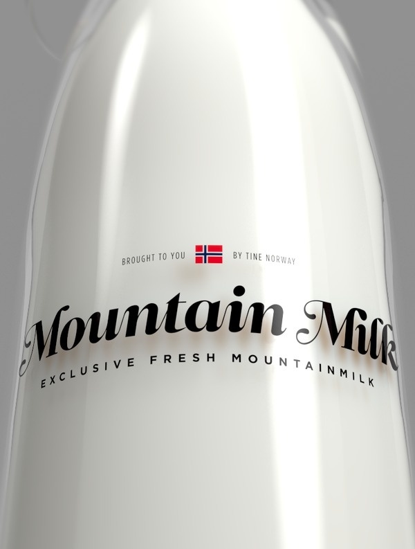 Tine Melk Mountain Milk on Behance #script #branding #packaging #design #graphic #logo #identity #type #typography