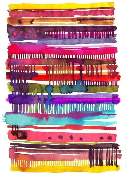 Watercolour #stripes #pattern #watercolour