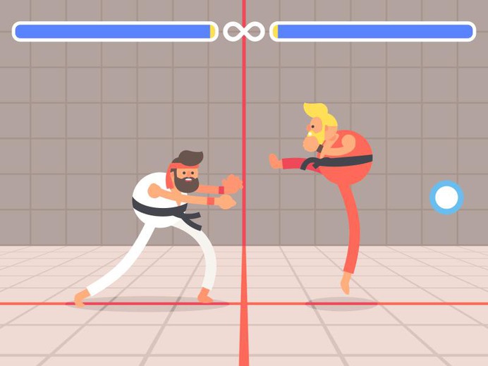 GIF animation every day - Street fighting in arcades forever.