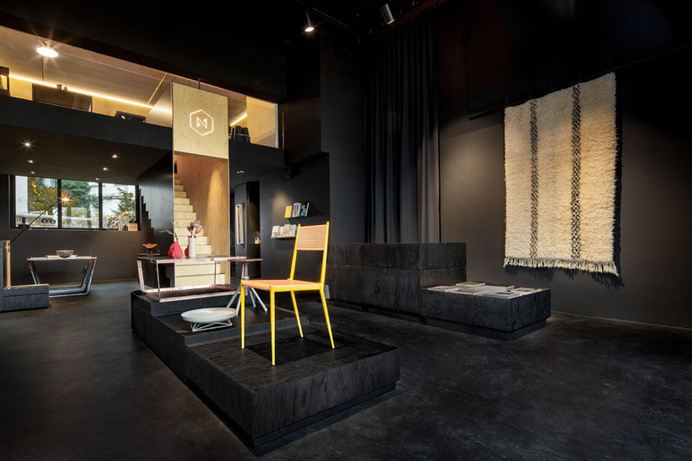 staircase bazar noir hidden fortress designboom #float