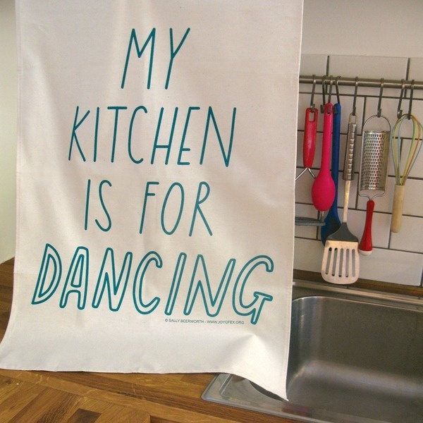 Kitchen Dancing Tea Towel #sally #2011 #of #ex #foundation #joy #beerworth