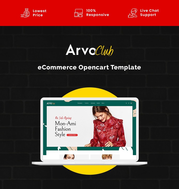 #Arvo #Club #Boutique #Fashion - #Opencart #Multipurpose #Responsive #Theme | #TemplateTrip #eCommerce #Website #Design #Template