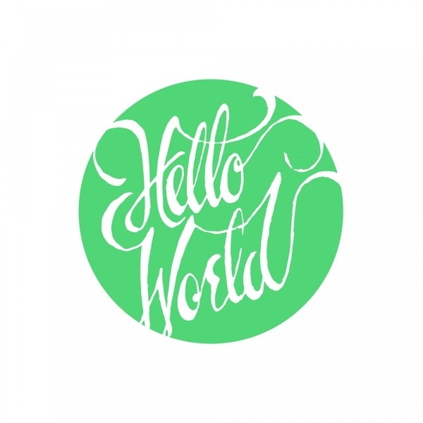 hello world script #lettering #typography