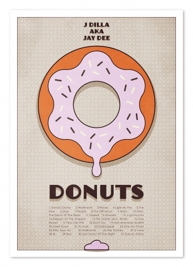 Listen to J Dilla #j #typography #design #graphic #doughnut #music #dilla