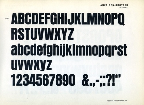 Daily Type Specimen | Anzeigen (aka Aurora) is a twentieth century Haas... #typography
