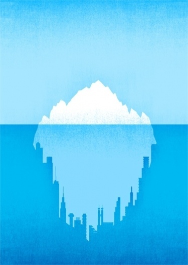 Hidden-City-Tang-Yau-Hoong-480x678.jpg (480×678) #water #iceberg #city #graphic #global #warming #blue