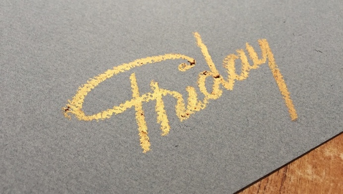 #friday #hand #lettering #handlettering #pastel #gold