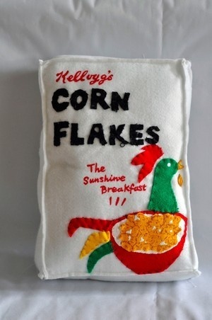 The Corner Shop - 4,000 Handmade Felt Products — The Dieline #lucy #food #cereal #felt #flakes #corn #sparrow