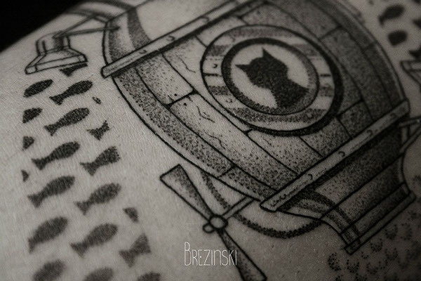 Ilya Brezinski dotted tattoos
