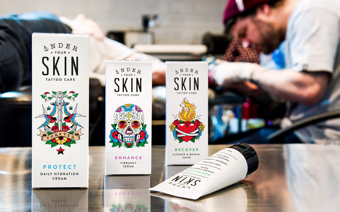 Packaging under you skin —Robot food #packaging #care #tatto #illustration #identity
