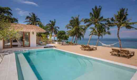 Discover island life at this unique beach house set on a private 1,600 sqm of stunning beach land with 32 m beach frontage on Koh Samui's north eastern shore. Talk to Villa Getaways to book this idyllic 3 bedroom beach side holiday home, offering it's very own private beach garden and pool.