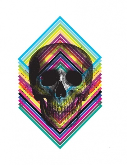 Design Fodder (Urban Outfitters Print Shop design by Matt Scobey.) #illustration #color #skull
