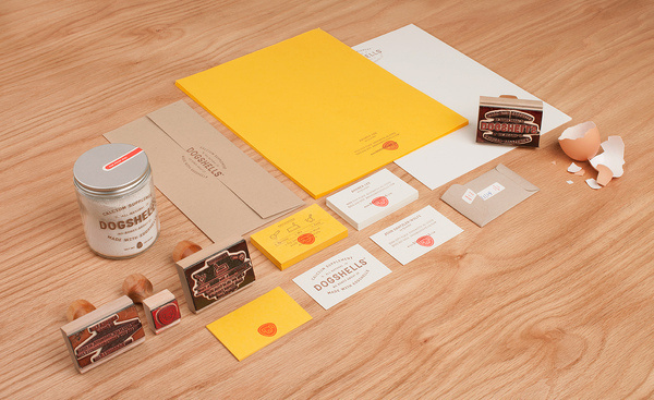Dogshells #mark #stationary #bros #system #identity #logo #perky